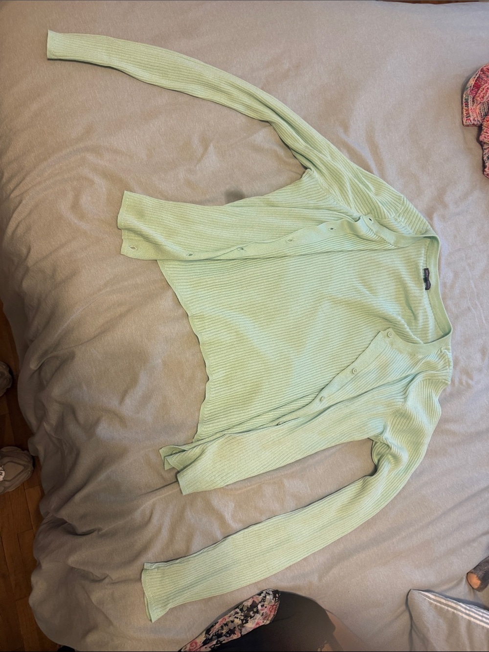 Savage X Fenty Mint Ribbed Button-Up Cardigan